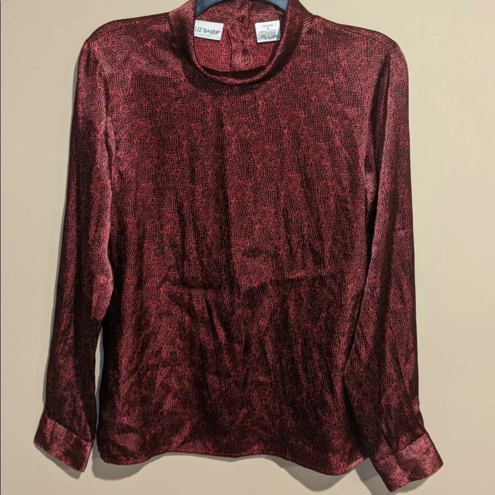 Liz Baker Women's Long Sleeve Blouse sz 8